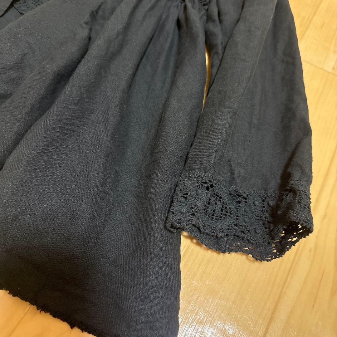 ネストローブ　nestRobe リネン クルーニーレースブラウス