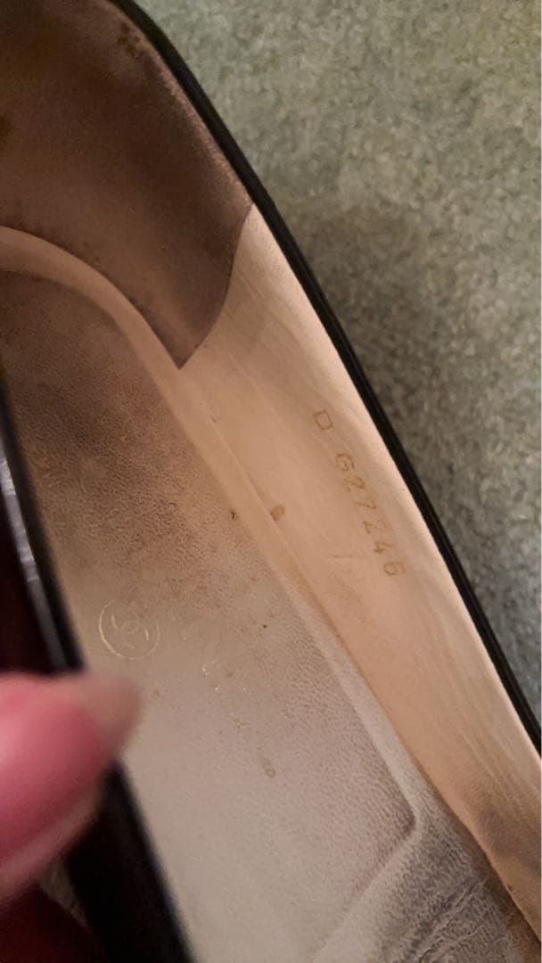 ♡本物♡シャネル♡CHANEL♡ブラックチェーンCCフラットシューズ36ハーフ