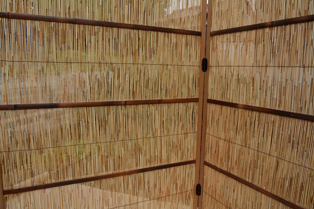 茶道具　花寄席屛風　 二枚折　中古品　美品　送料込み