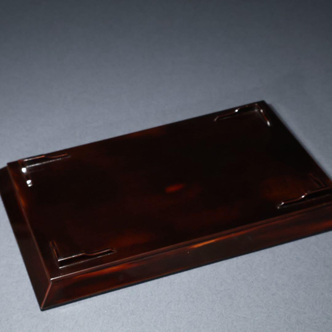 蒔絵　巻き煙草入れ　盆付き　平安漆専堂　共箱　R1429お12