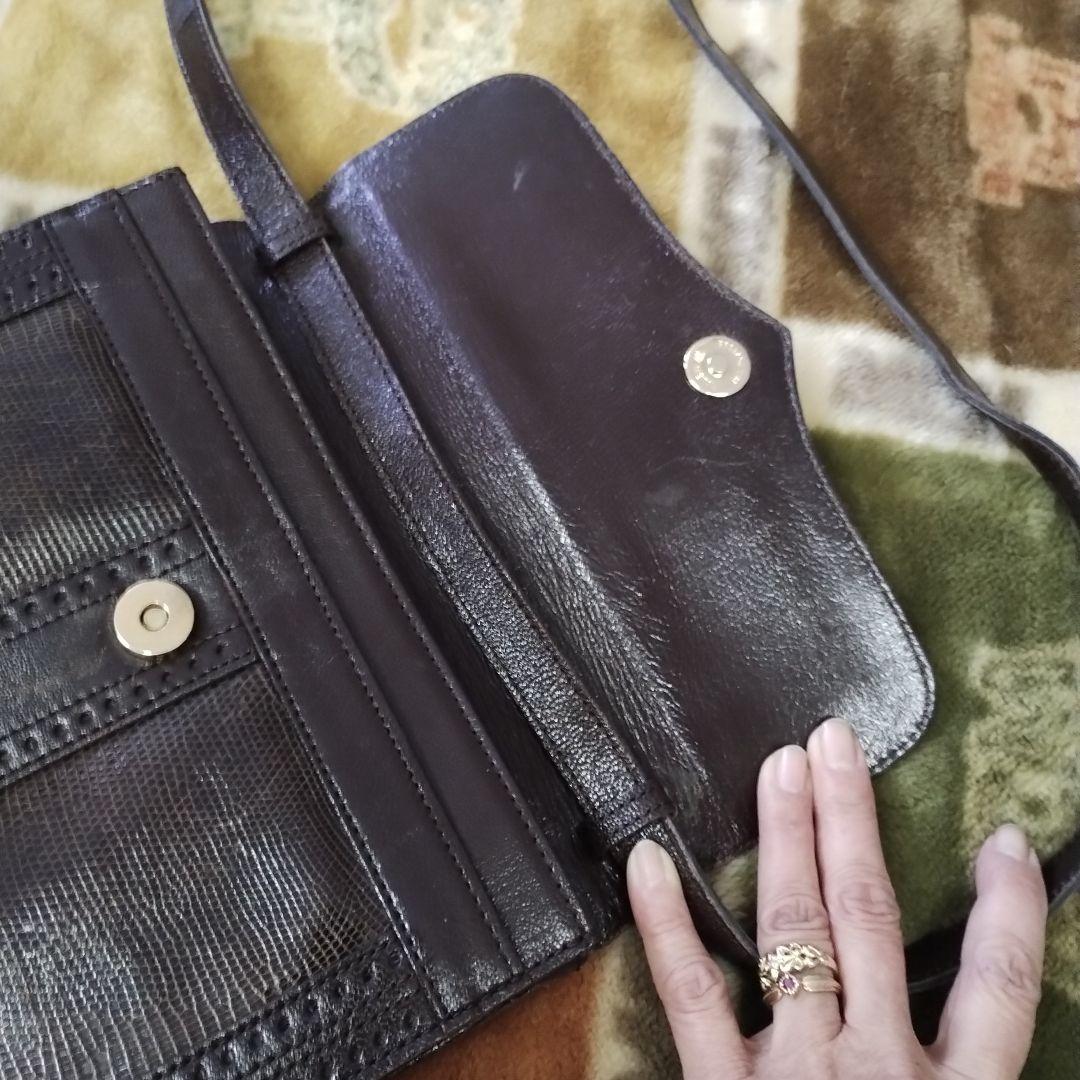 Yves Saint Laurent ダークブラウン ショルダーバッグ