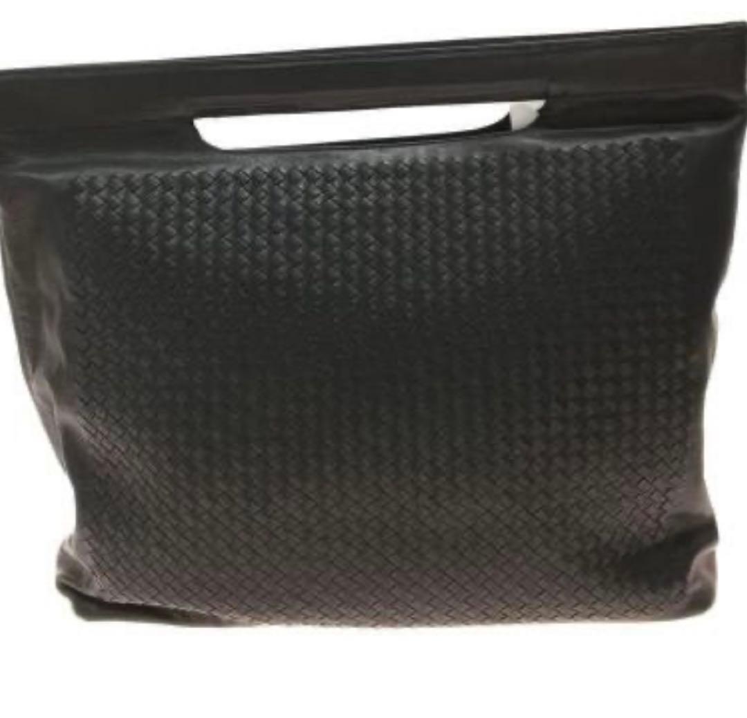 トゥモローランド　編み込みレザーバッグ　山羊皮　黒ブラック　メンズ　ユニセックス