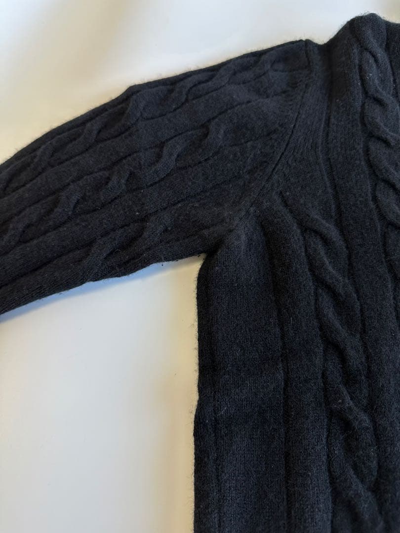 LARDINI ラルディーニ カシミヤ混ウールタートルニット ブラック50サイズ