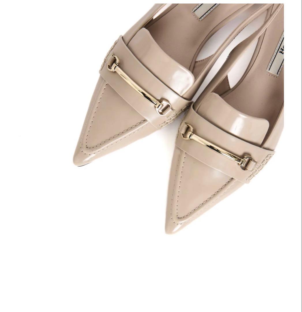 Her lip to Bit Slingback Mules トープ 37サイズ