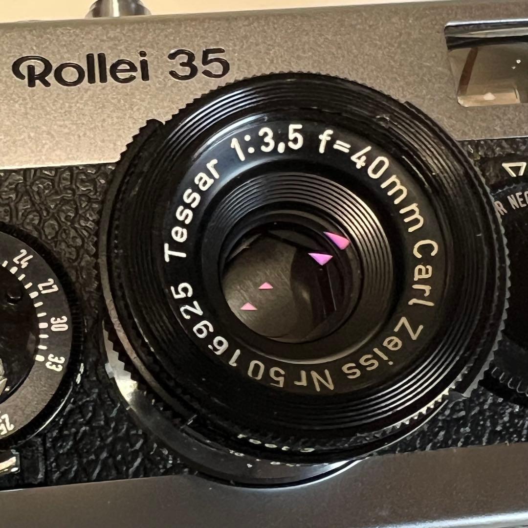 Rollei 35 フィルムカメラ　ドイツ製　純正ケース、レンズキャップ付極美