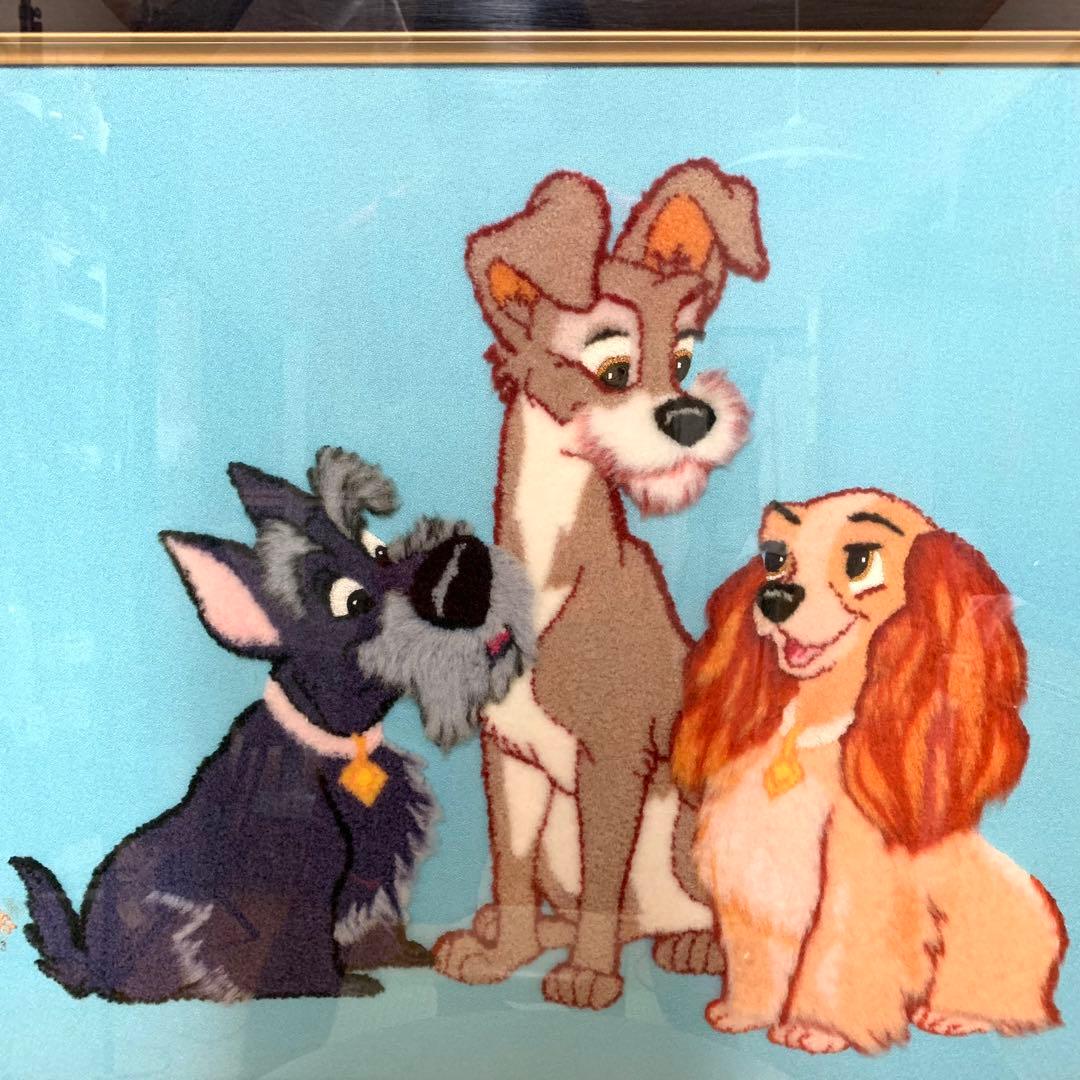 【レア・美品】松鳩文化刺繍　わんわん物語　Disney ディズニー　大サイズ