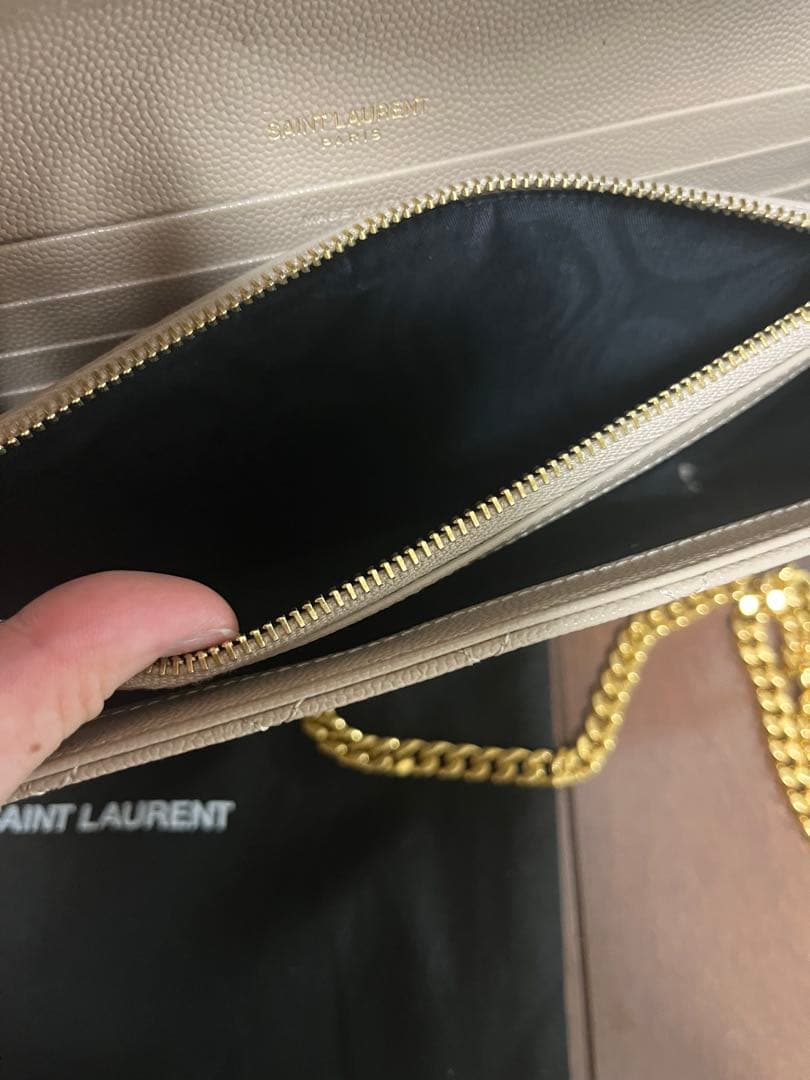 SAINT LAURENT ベージュ ショルダーバッグ