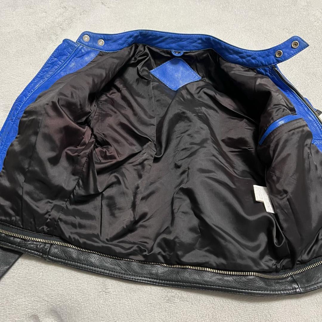 本革 シングルライダース レザージャケット バイカー R-8496