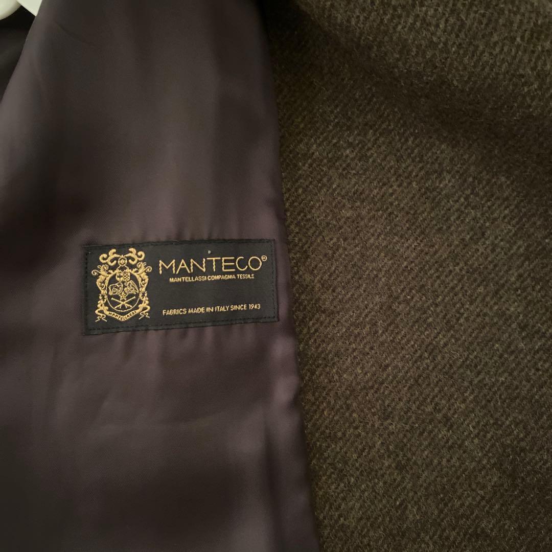 美品 L'ESSAGE MANTECOトップビーバースタンドショートコートカーキ