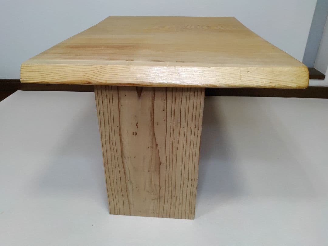 紀州杉 1枚板 ローテーブル サイドテーブル 木種証明書 天然木 送料無料