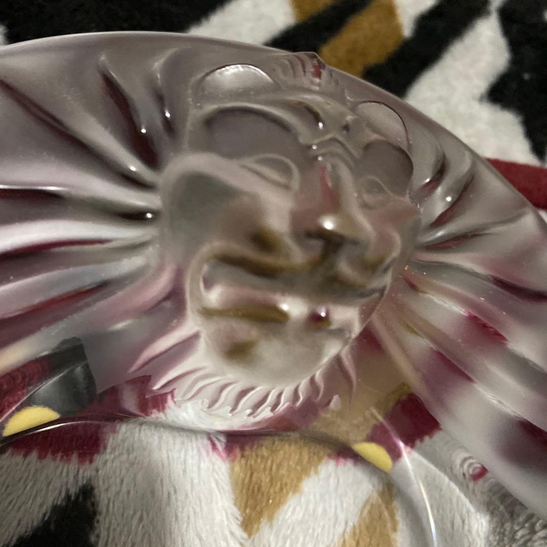 未使用品　ラリック　クリスタルガラストレイ　ライオン　獅子