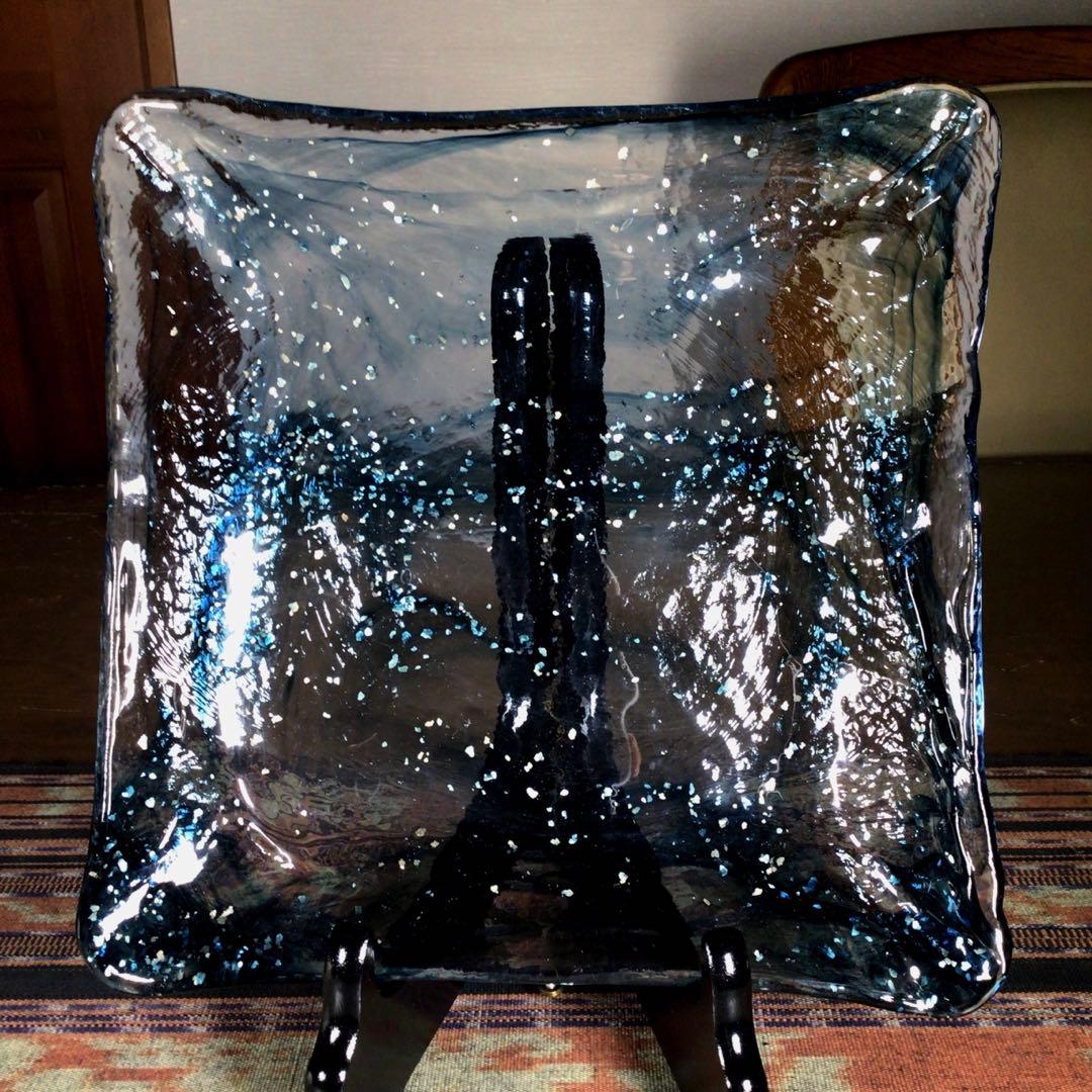 田中常男　ガラス　『義山菓子器』　大皿