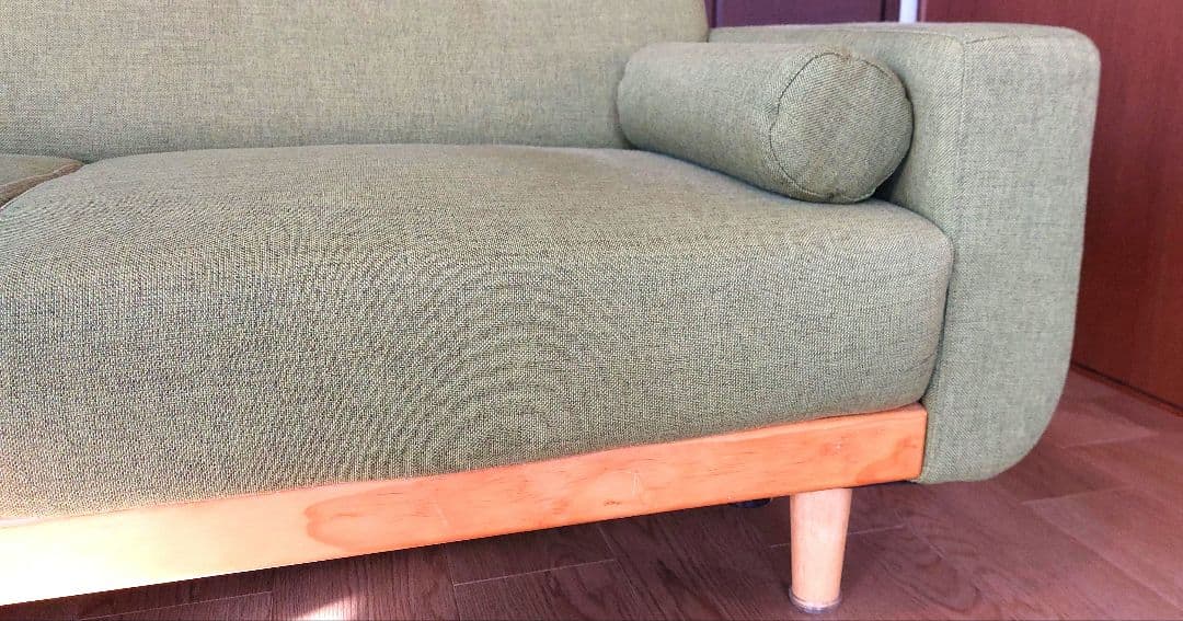 【なみきちさん専用】LOWYAグリーンファブリック2〜2.5掛けソファ