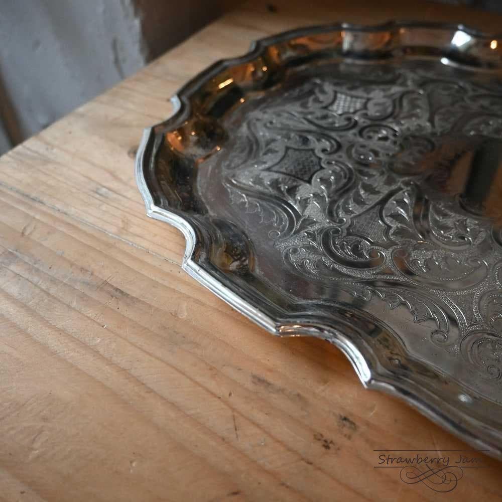 L3710-214 英国アンティーク シルバープレート キッチントレイ トレイ