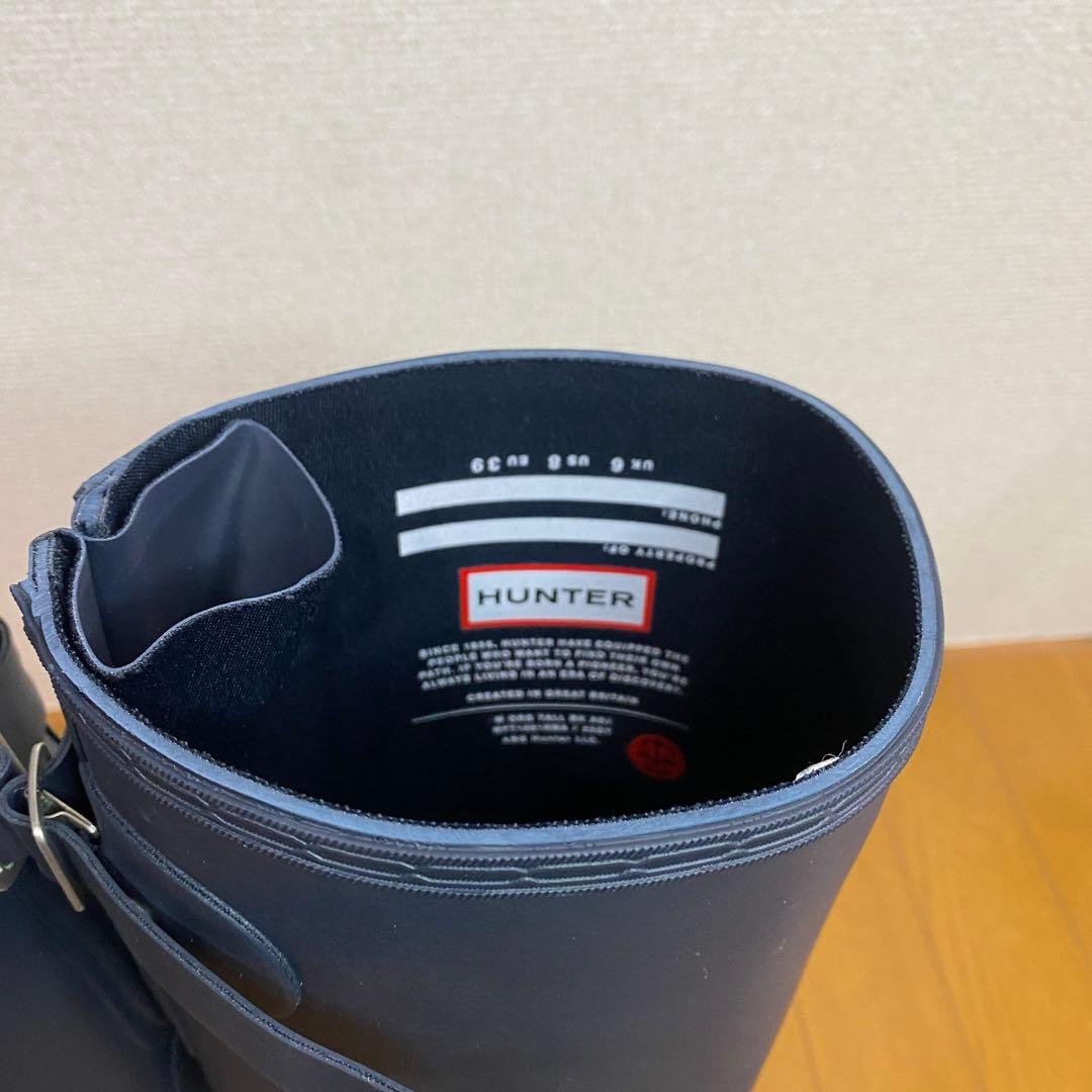 値下げ中【極美品】HUNTER レインブーツ 長靴 ネイビー US8