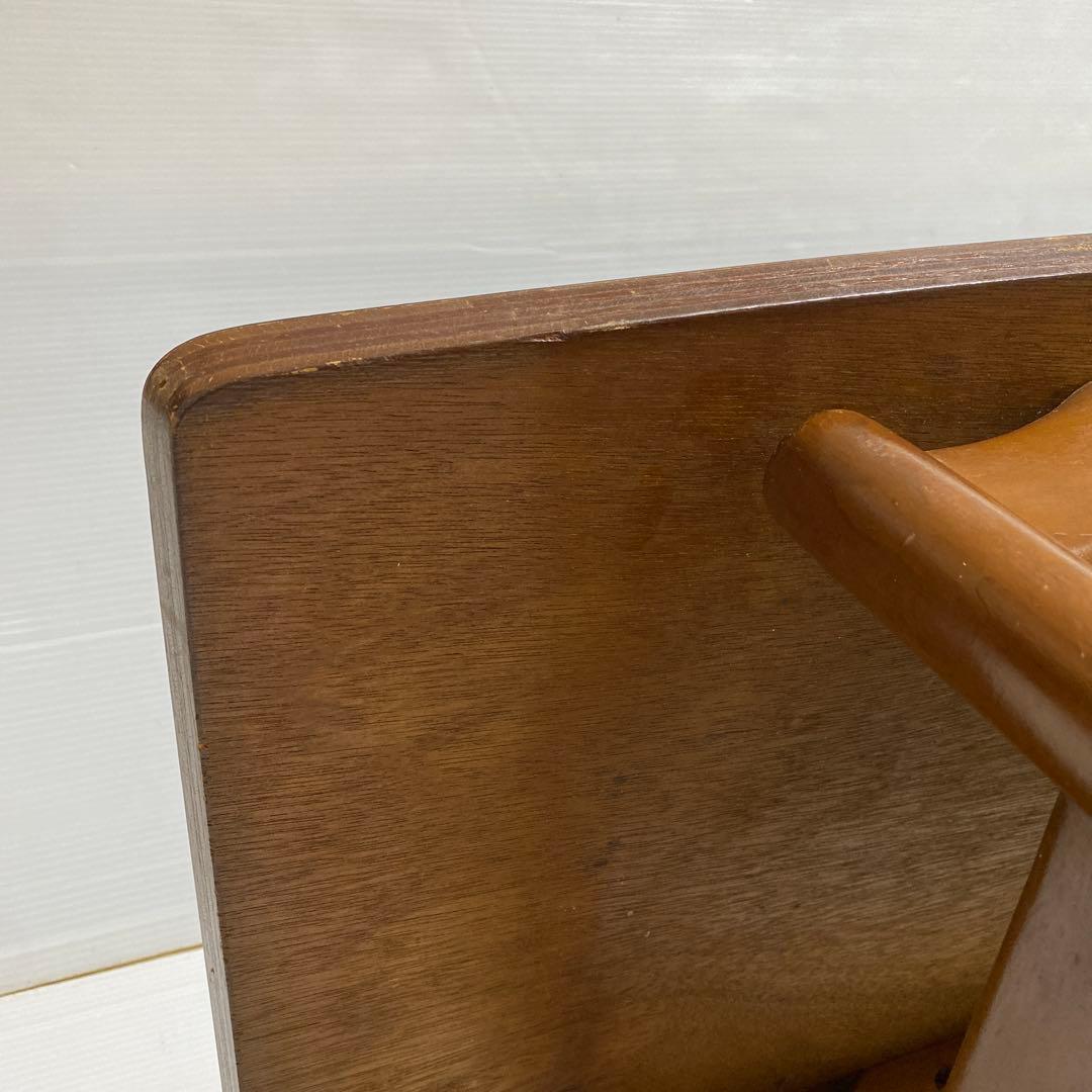 昭和レトロ コーヒーテーブル センターテーブル 応接テーブル 木製 棚付き 希少