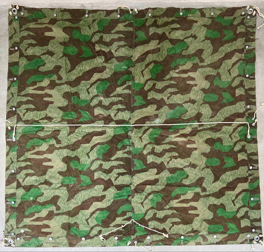 実物 40s スイス軍幕 スプリンターカモ ツェルトバーン ミリタリー テント