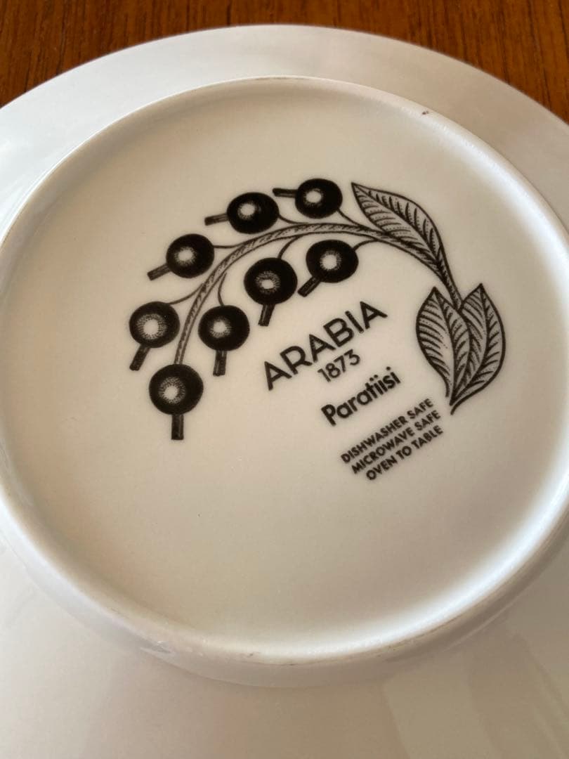 ARABIA ブラックパラティッシ　16.5cmプレート　4枚