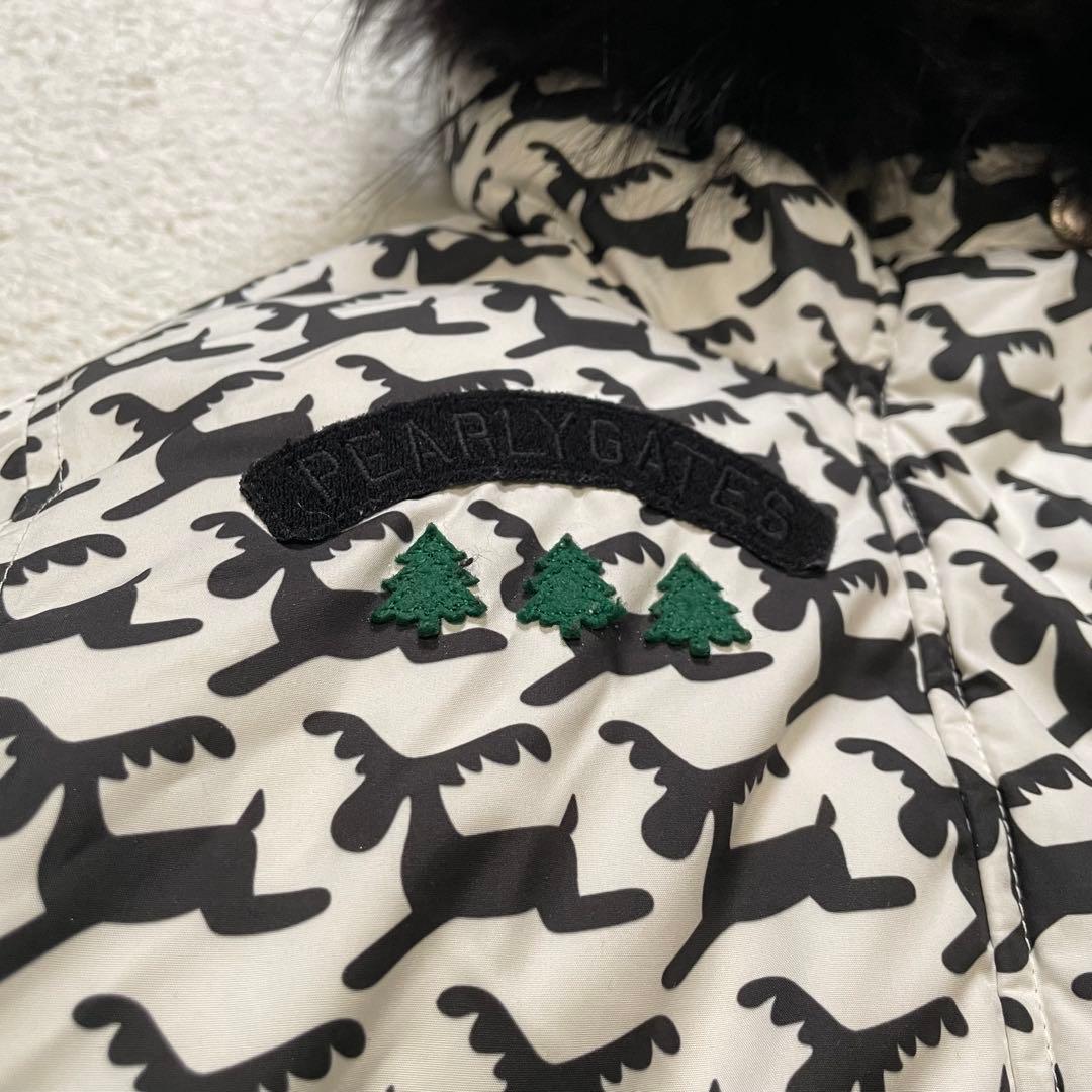 パーリーゲイツ ゴルフ ダウンジャケット 韓国限定 総柄 トナカイ