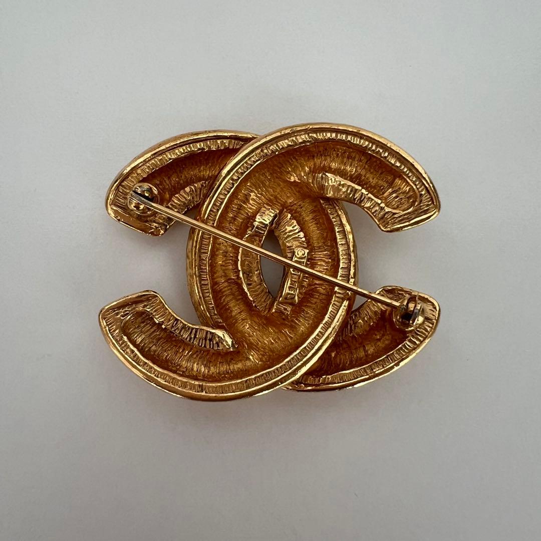 【 CHANEL 】シャネル マトラッセ ゴールド ブローチ