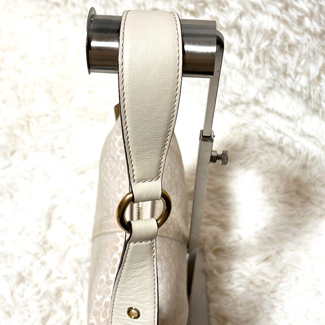 【極美品】COACH ホーボー 三日月 ゴールド金具 シグネチャー レザー