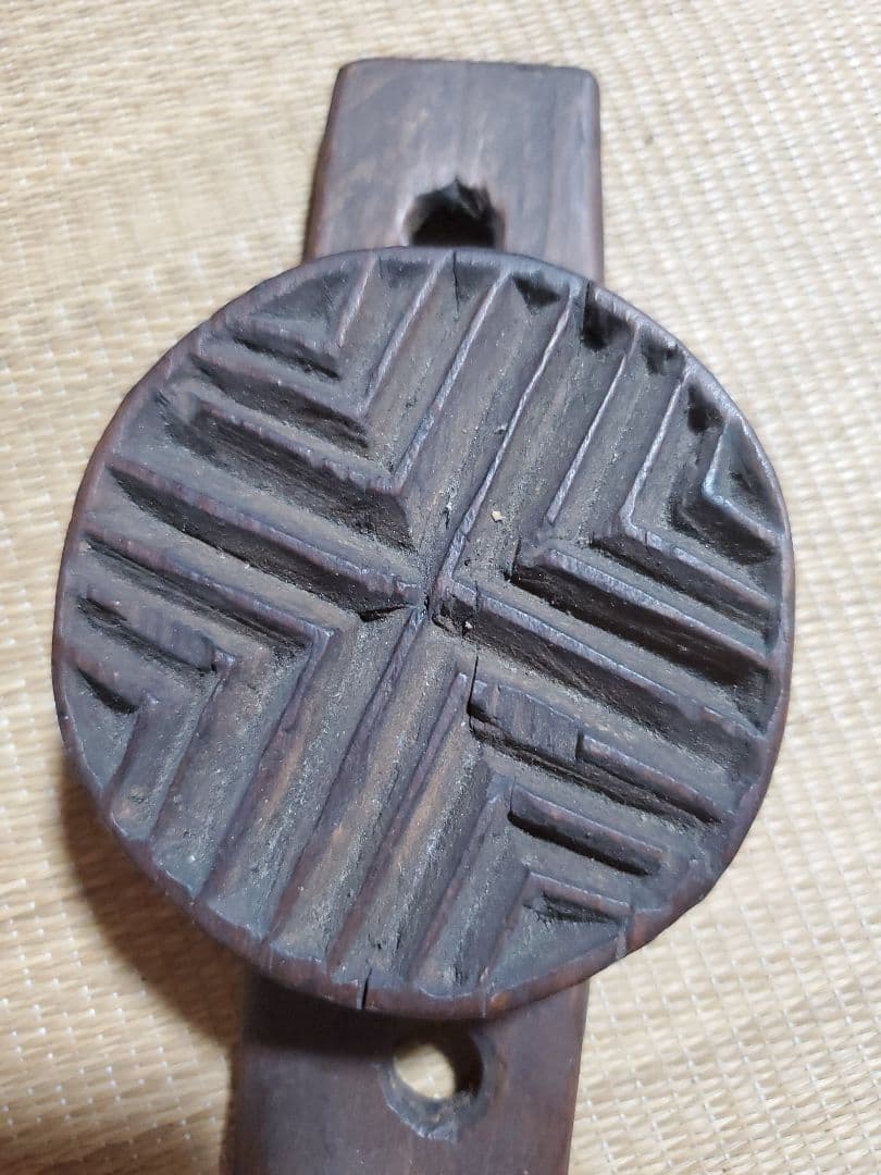 【李朝古道具】李朝木器 餅の印章