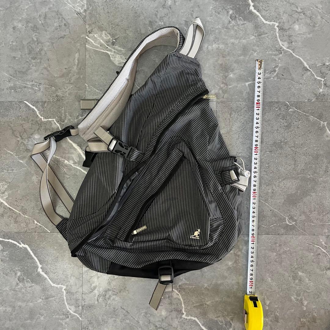 美品　kangol sling bag y2k スリングバッグ 格子柄 テック系