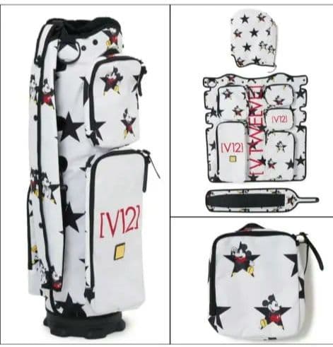 新品☆V12 ゴルフ ×ディズニーコラボ 8.5型 キャディバッグ☆ミッキー