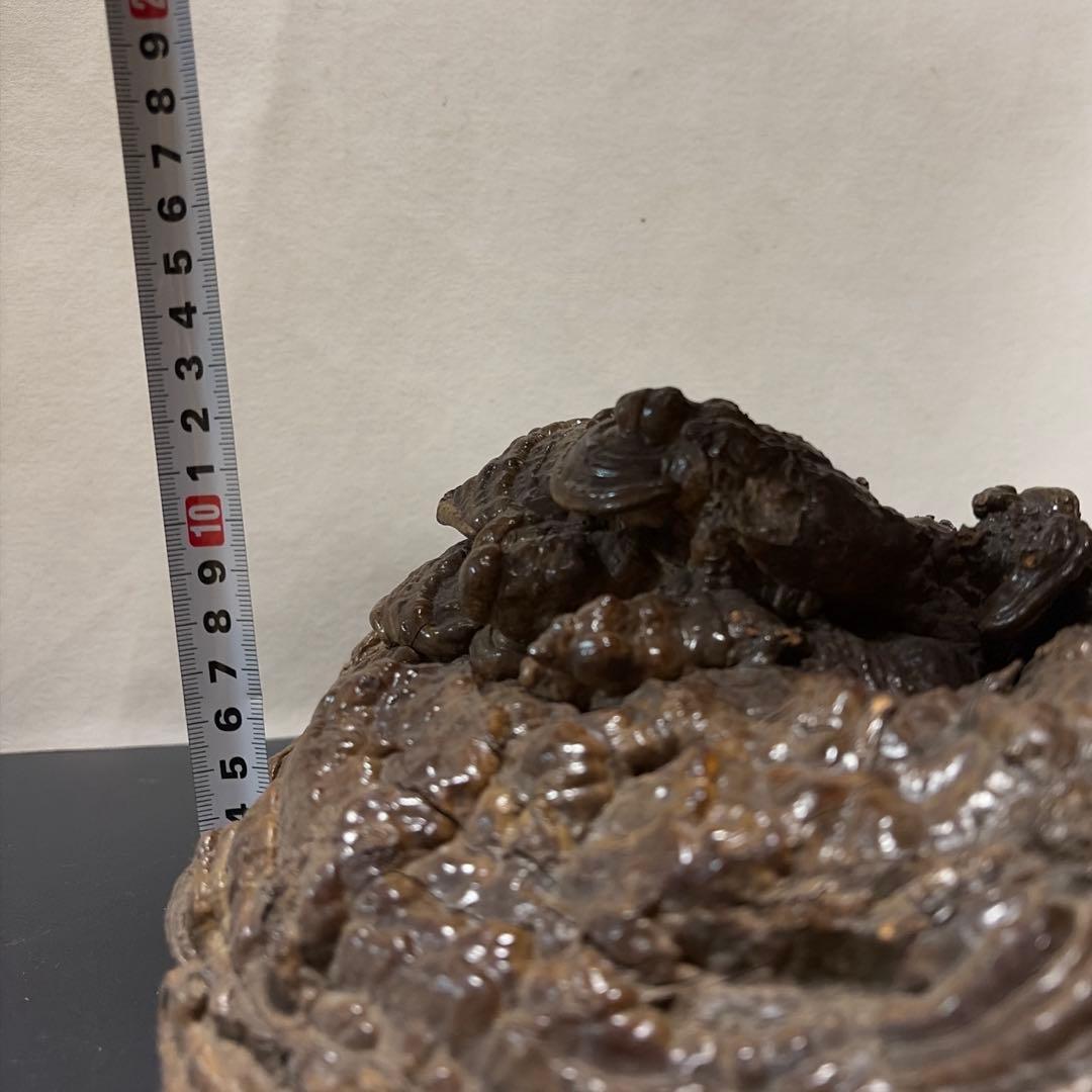 古備前　備前焼　壺　＆　サルノコシカケ　蓋