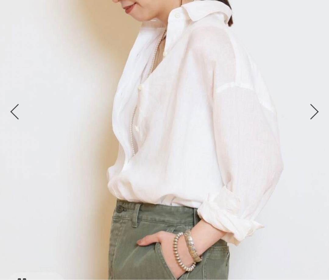 ドゥーズィエムクラス　2025SS Linen シャツ　白