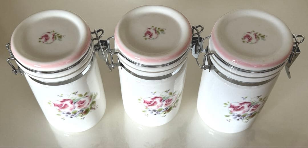 イマンオデット密封瓶３個セット陶器