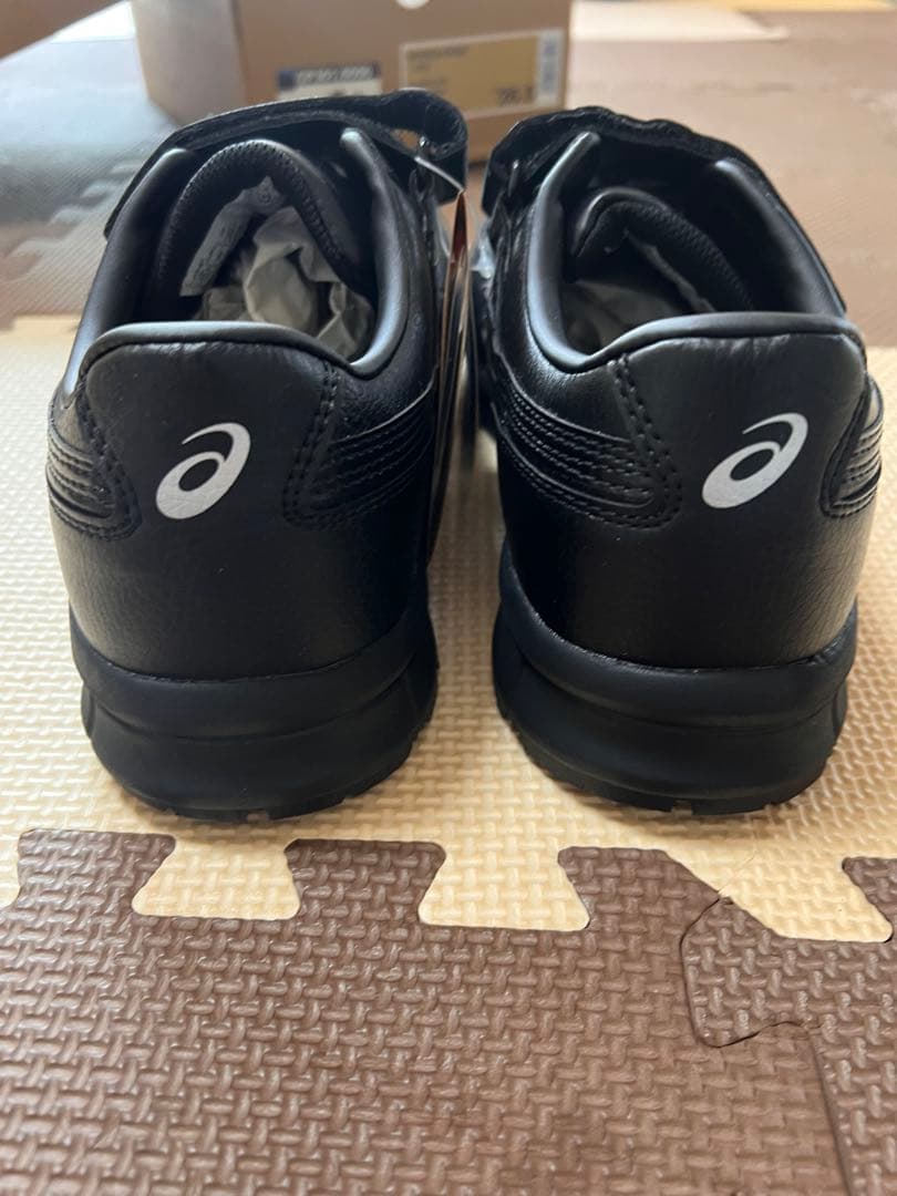 asics 安全靴 黒 ベルクロ式 JAA認証