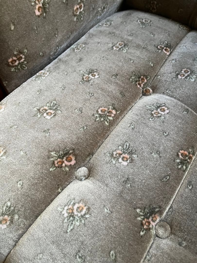 新象 シングルソファ 1P アンティーク 花柄 インテリア