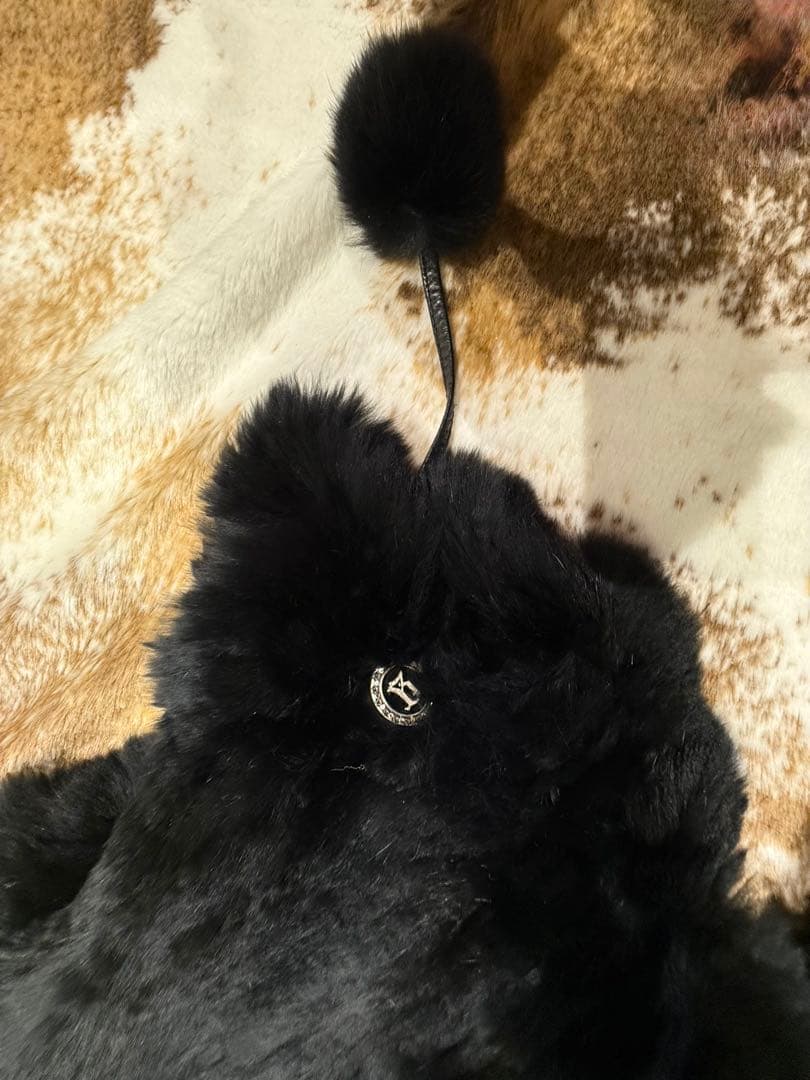 黒ファーポンチョ・ケープコート