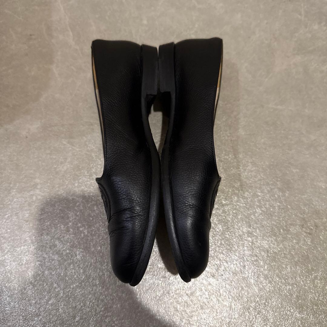 CHANEL シャネル パンプス 23.5cm 黒 ローファー ココマーク