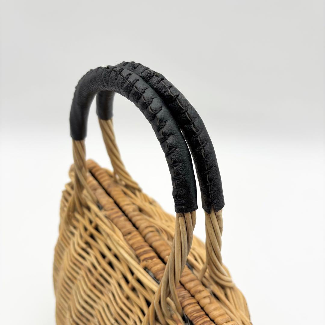 極美品 odds オッズ　かごバッグ　カゴ　シェル　ハンドバッグ　アラログ