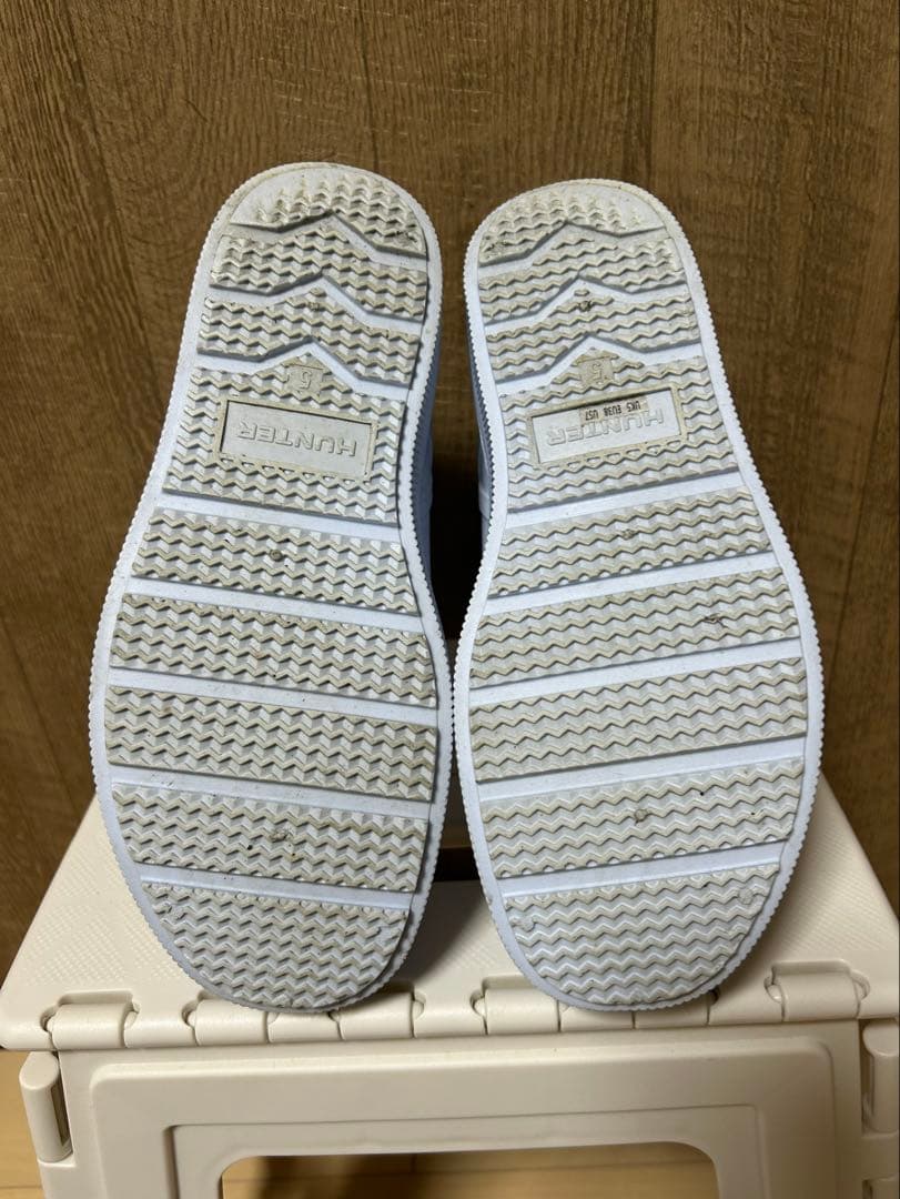 HUNTER ライトブルー ショートレインブーツ