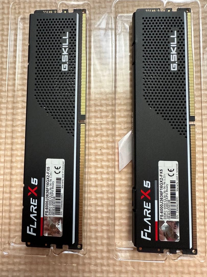 G.SKILL FLARE X5 DDR5 6000MHz 16GB×2枚