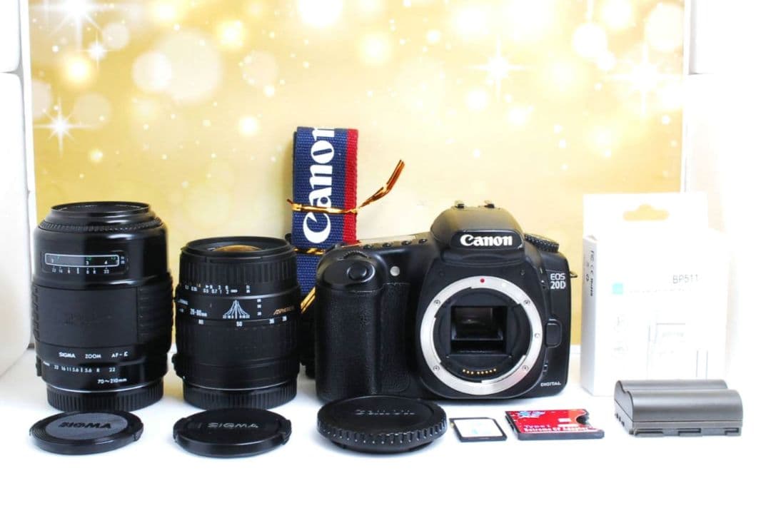 CANON　EOS　20D ダブルレンズ　初心者　一眼レフ⚡️キャノン⚡️望遠
