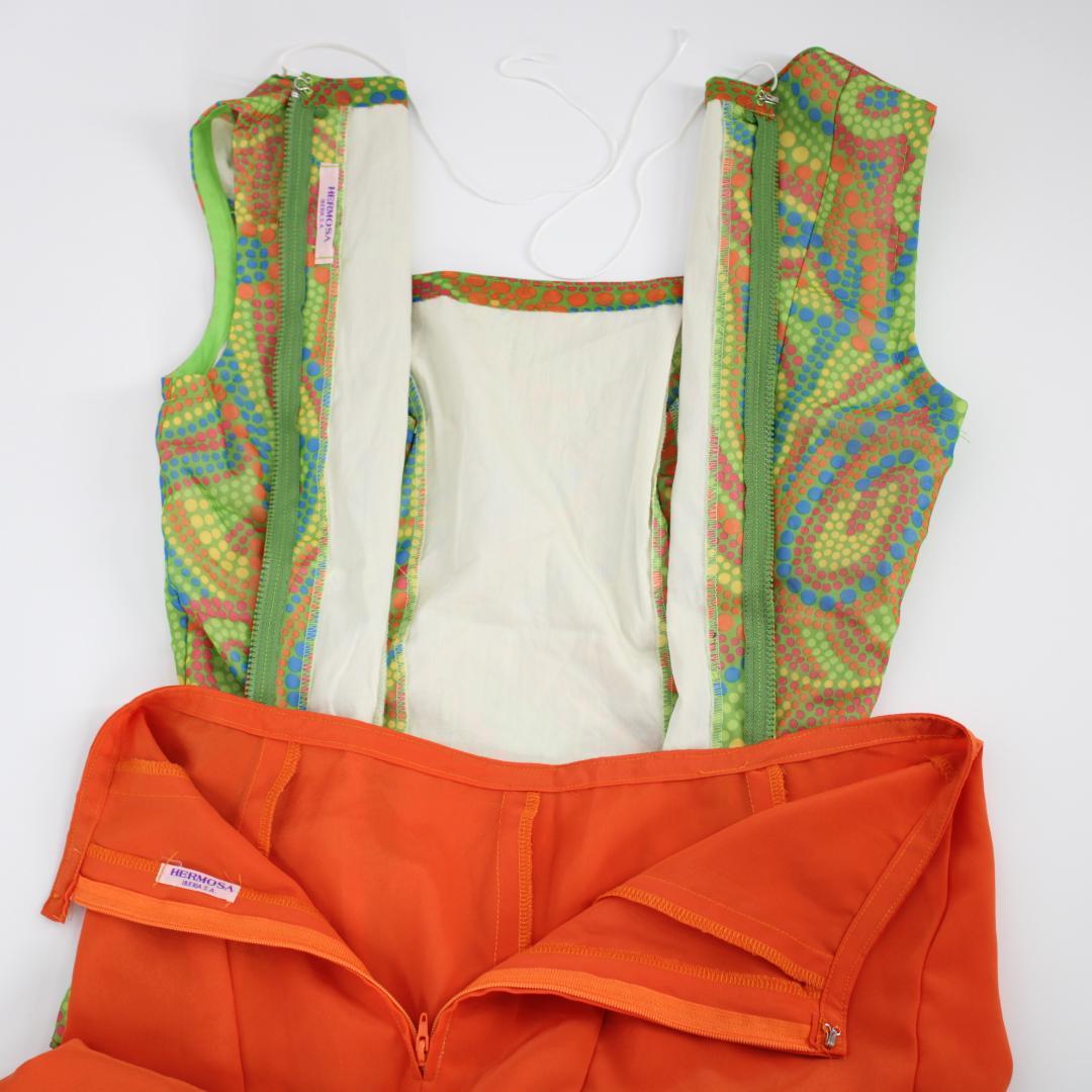 【フラメンコ衣装】オレンジ×豪華ボランテ HERMOSA IBERIA