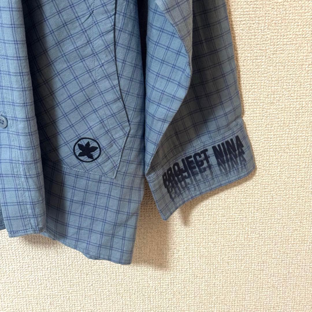 【新品未使用】ニコアンド　ストレンジャーシングス　コラボチェックフードシャツ