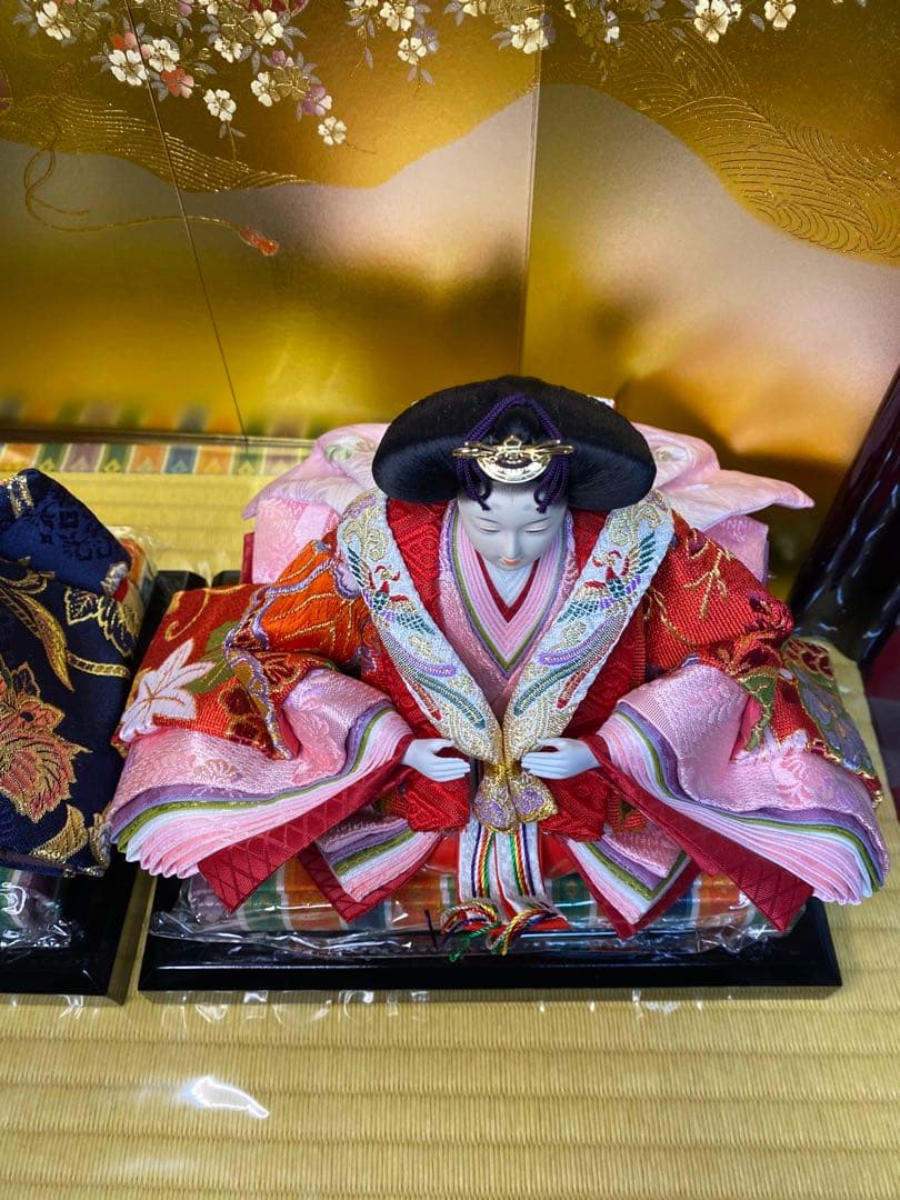 東京久月　雛人形　西陣織金蘭　オリジナル頭　収納親王飾り