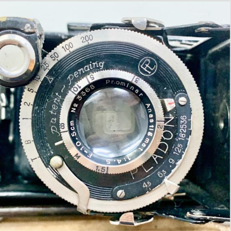 激レア「REEX」中判イコンタタイプカメラ美光堂森製作所レザーケース付