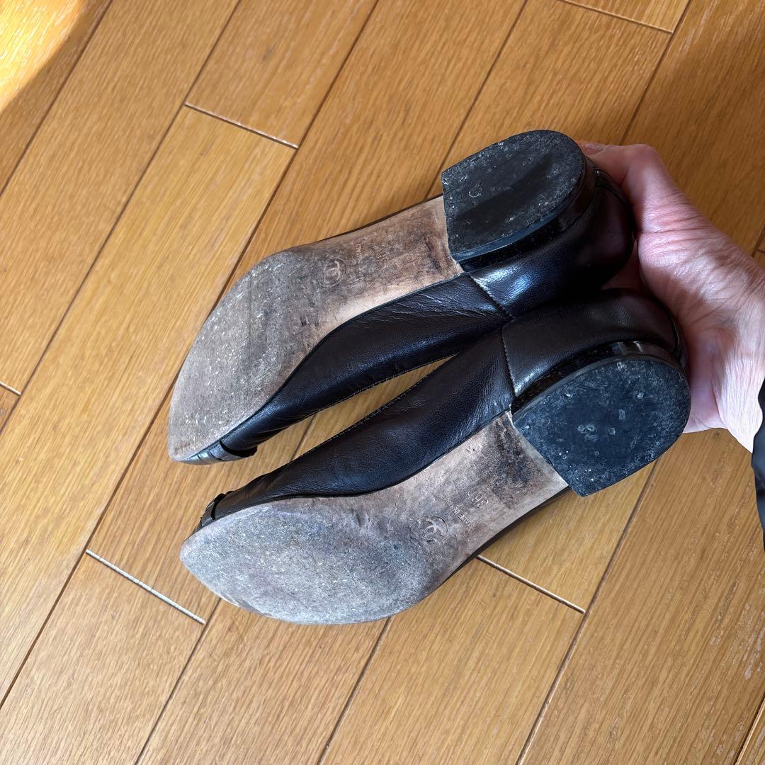CHANEL 正規品 バレエシューズ フラットシューズ ココマーク23cm