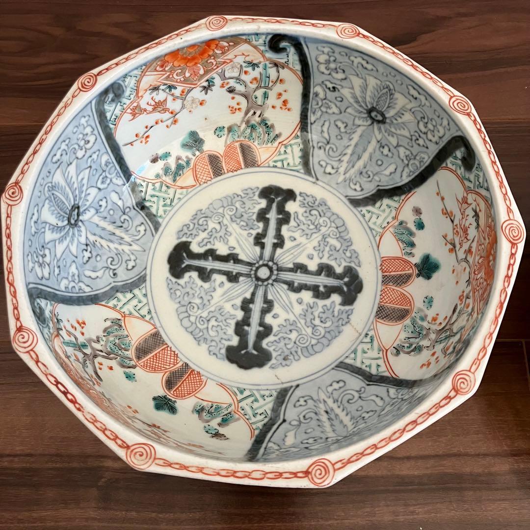 古伊万里　色絵　大鉢　2客