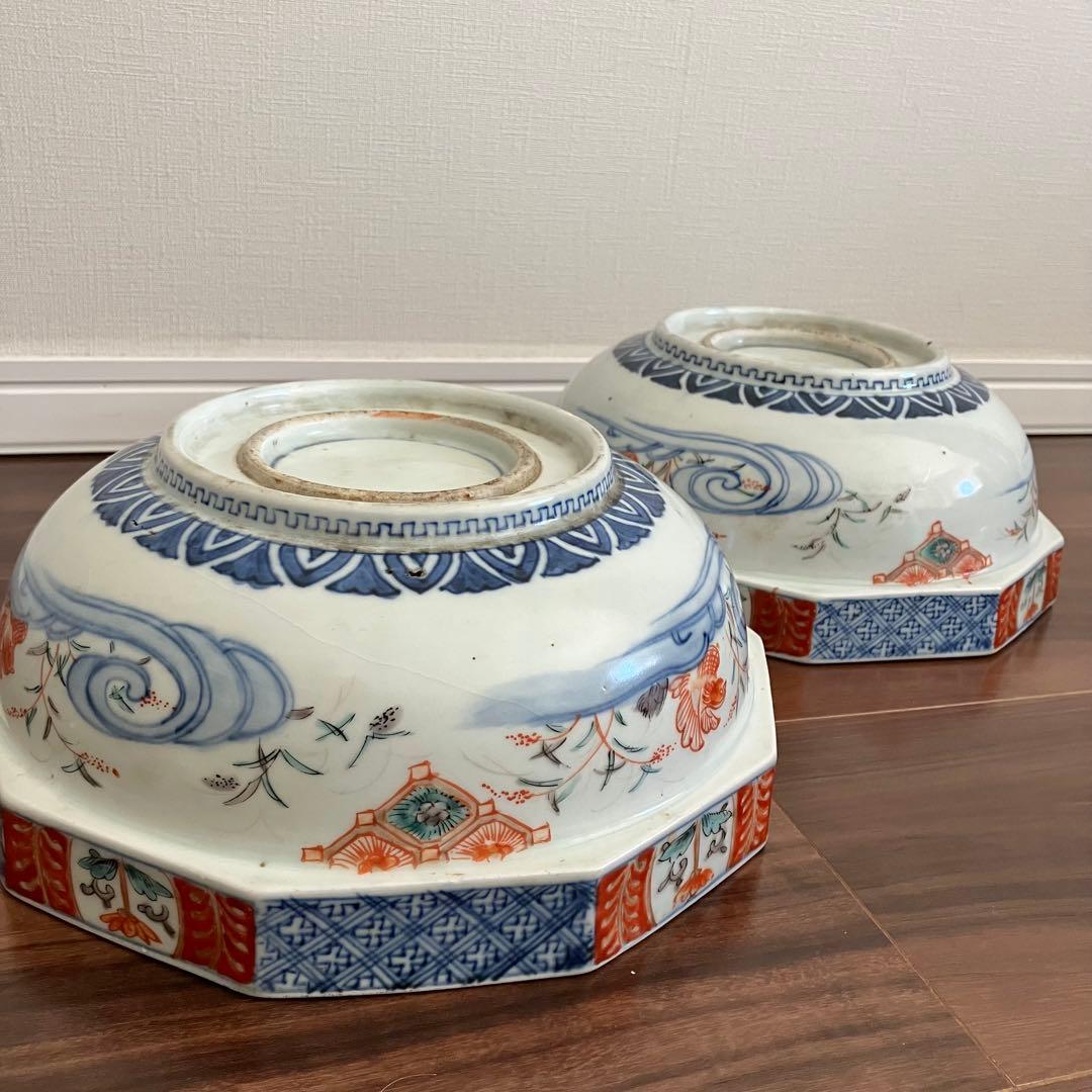 古伊万里　色絵　大鉢　2客