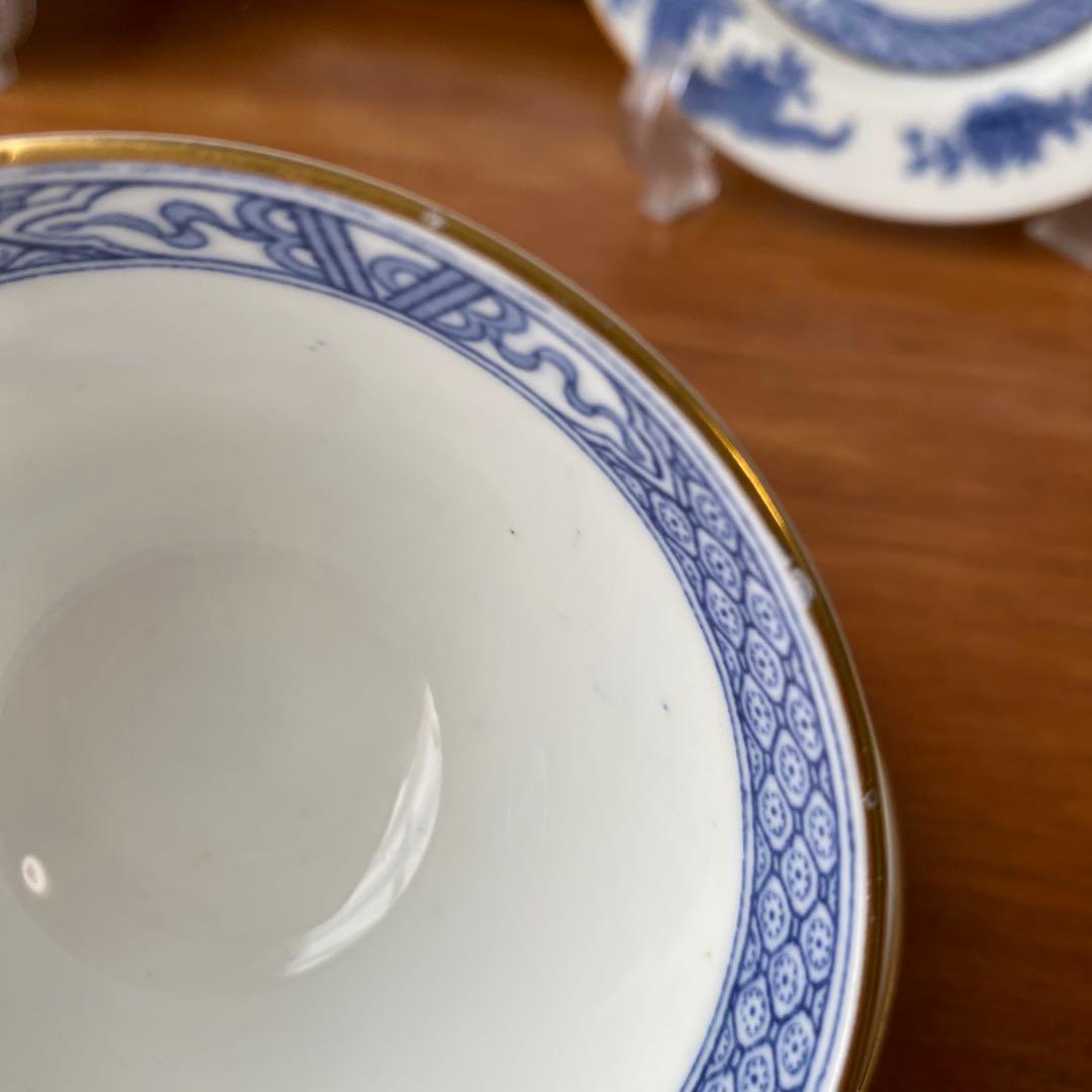 希少　ハマースレイ ブルードラゴン　カップ　ソーサー　プレート　ティーセット