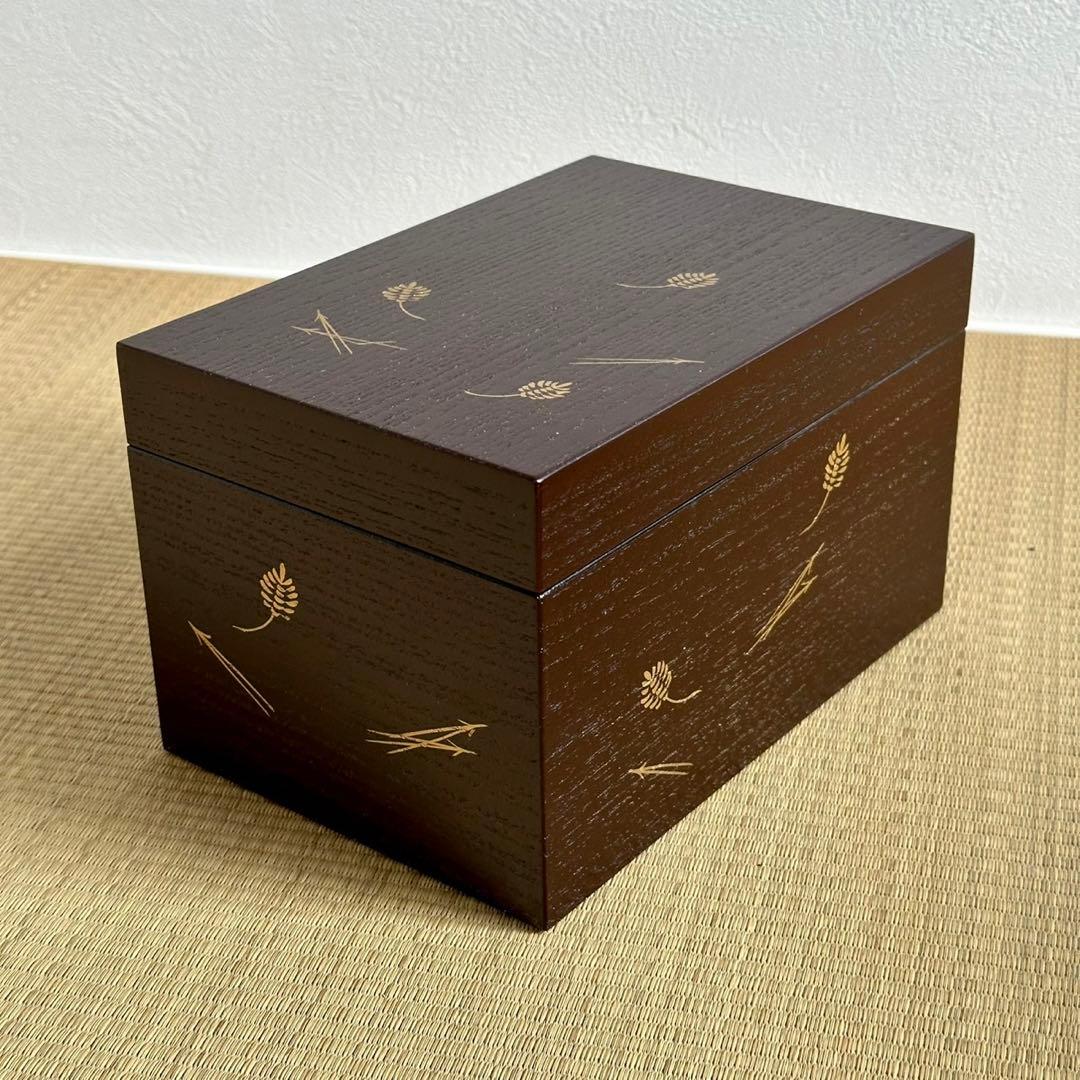 美品【桐溜 利休箱 仁清写3点セット付】佐々木麗峰 田中香泉 利休形茶箱 茶道具