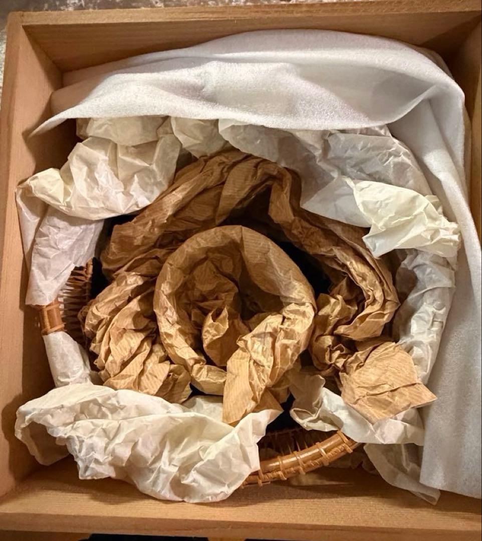 【未使用品】茶道具 炭道具　竹秀斎　淡々斎好写　清風篭 清風籠　炭斗 花入