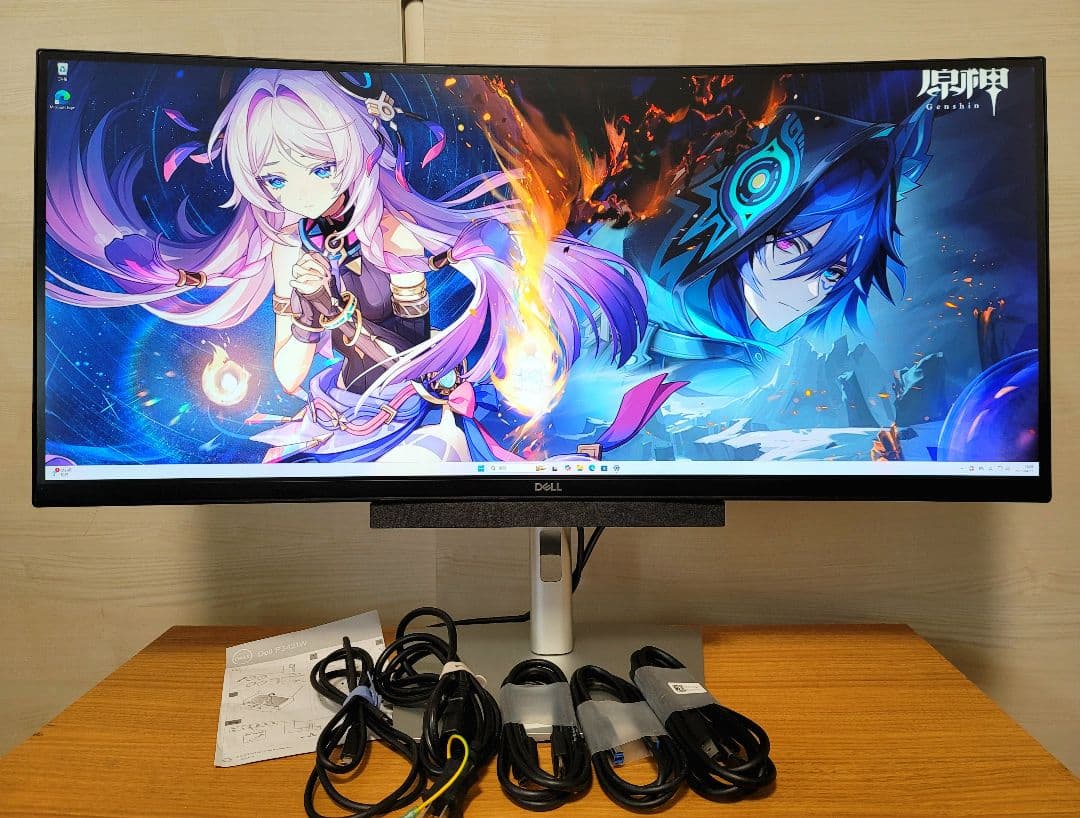 ひろ　Dell 34 曲面 モニター P3421W ＆専用サウンドバー付